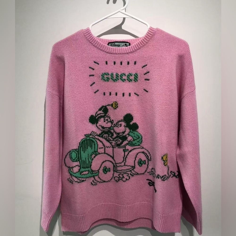 Gucci x Disney Mickey and Minnie Mouse Pink Sweater - Picture 5 of 16